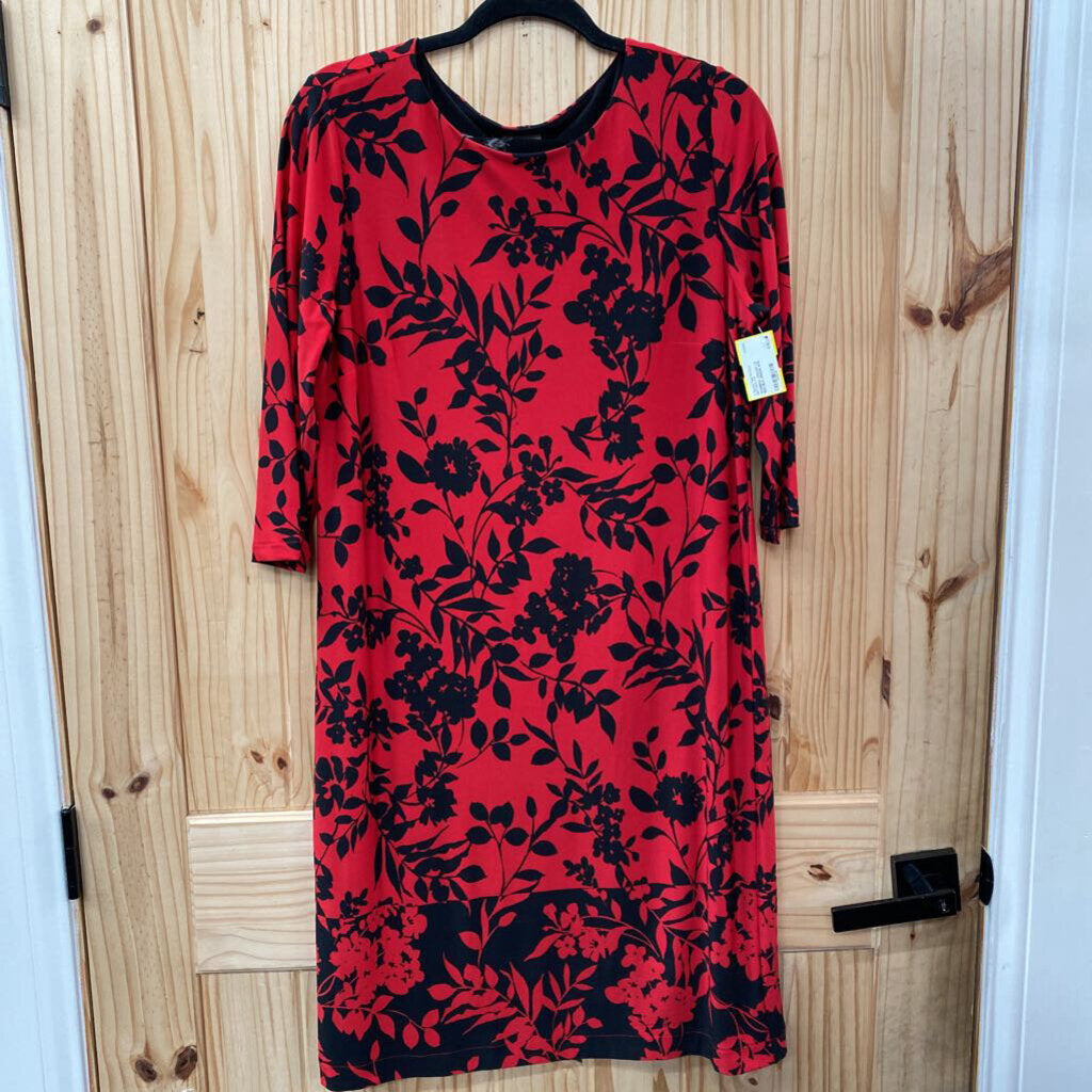 WOMENS CHICOS LS RED/BLK DRESS 8/10