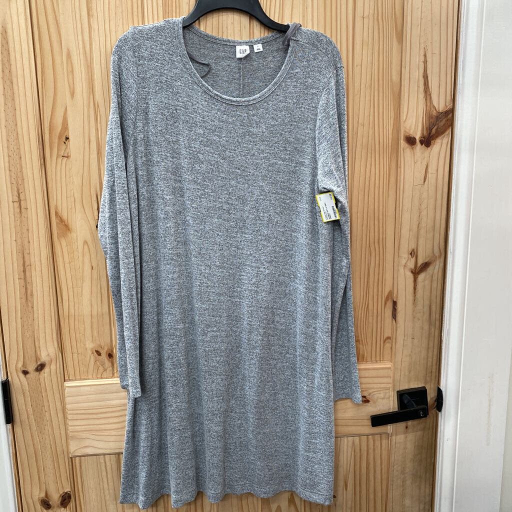 WOMENS GAP LS GREY DRESS L