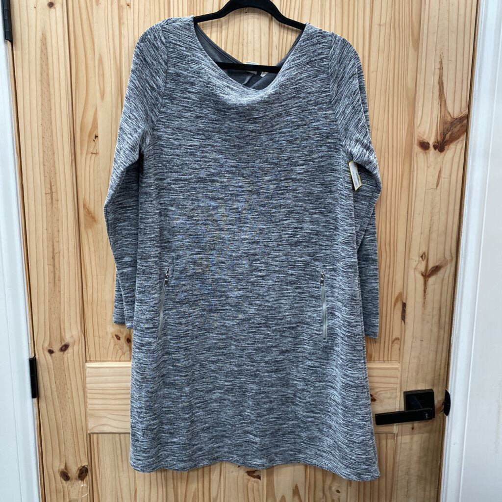 WOMENS GAP LS GREY DRESS L
