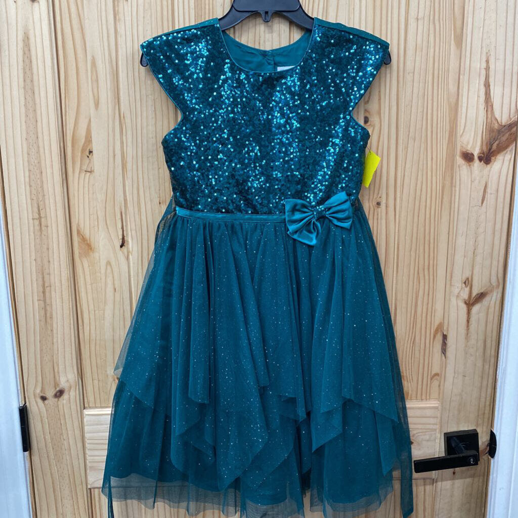 GIRLS JONA MICHELLE DK GREEN CASUAL DRESS 12