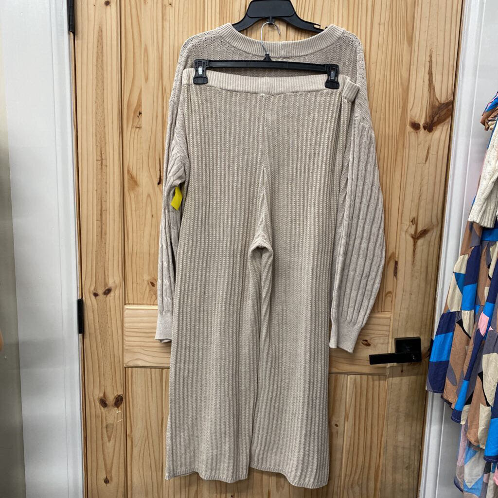 WOMENS TIME & TRU 2PC SET BEIGE XL