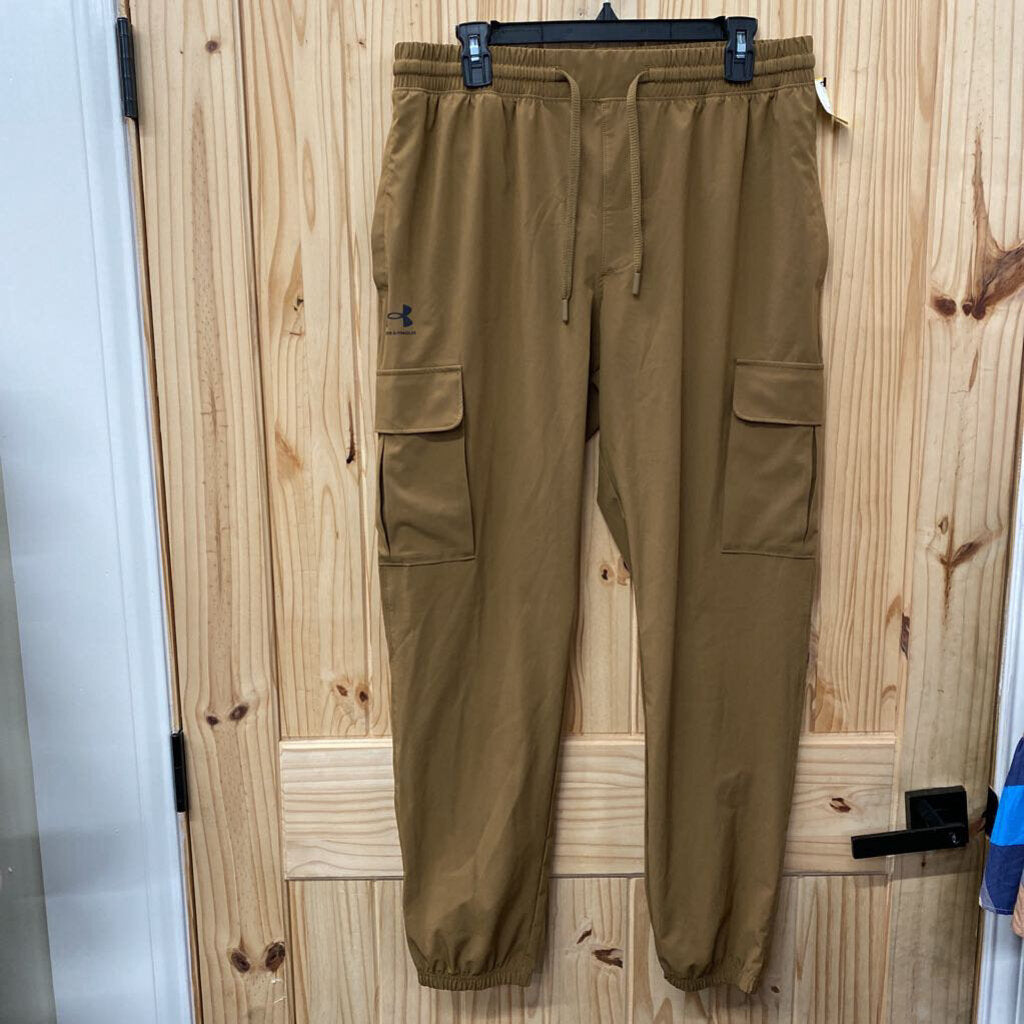 MENS UNDER ARMOUR BROWN PANTS L