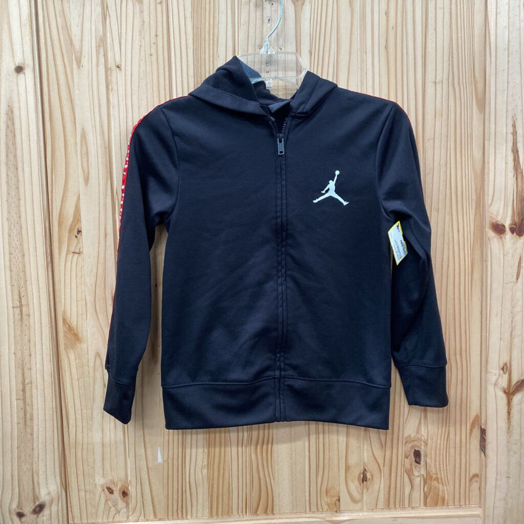 BOYS JORDAN JACKET BLK/WHITE/RED S 8