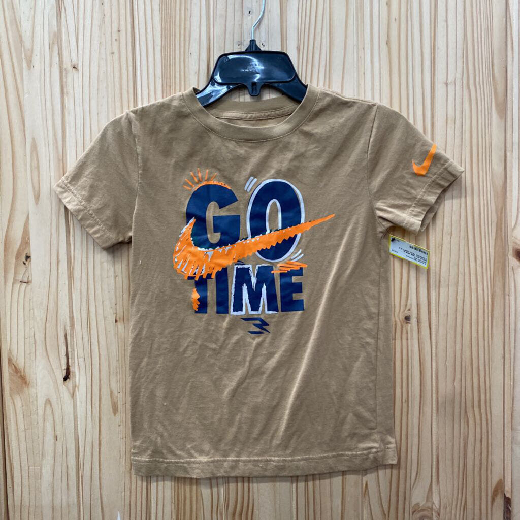 BOYS GO TIME NIKE 3 TAUPE/DK TEAL SHIRT S 8