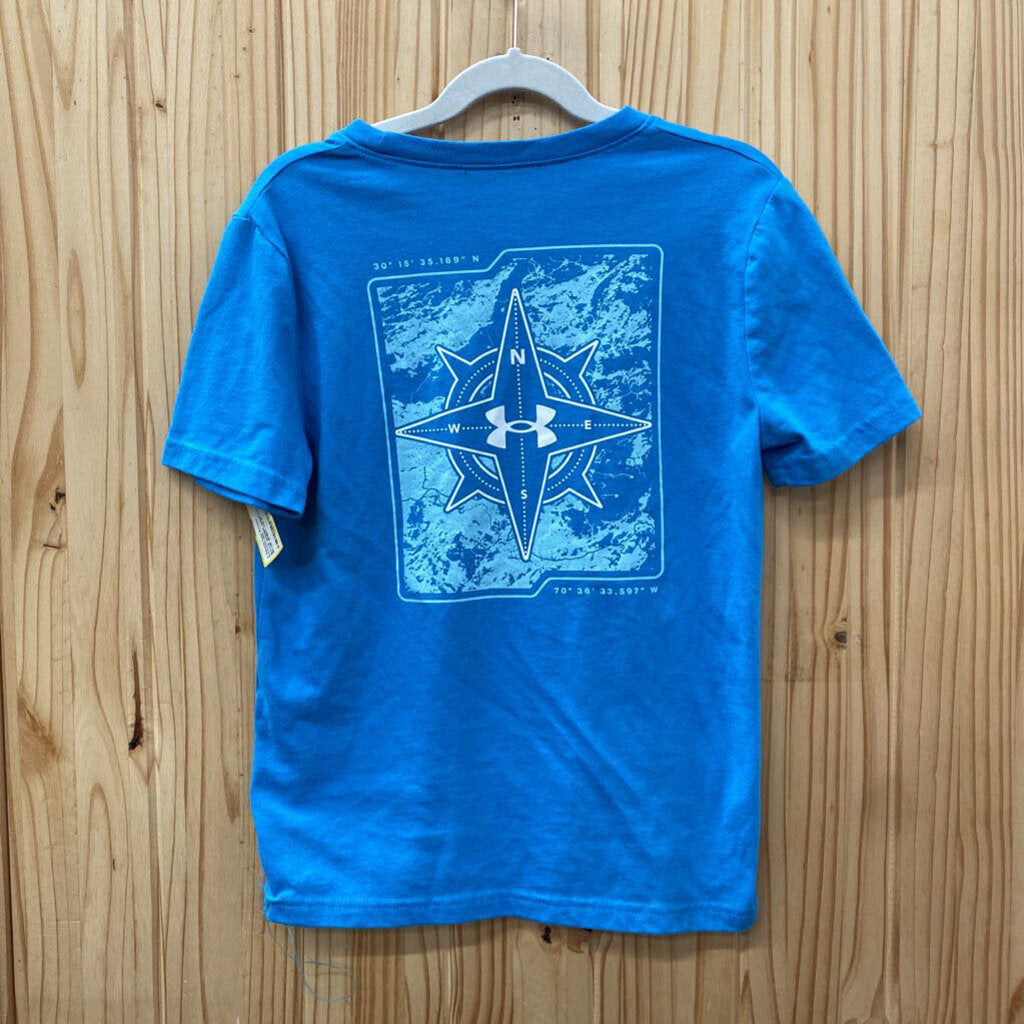 BOYS UNDER ARMOUR SKY BLUE SHIRT YS 5