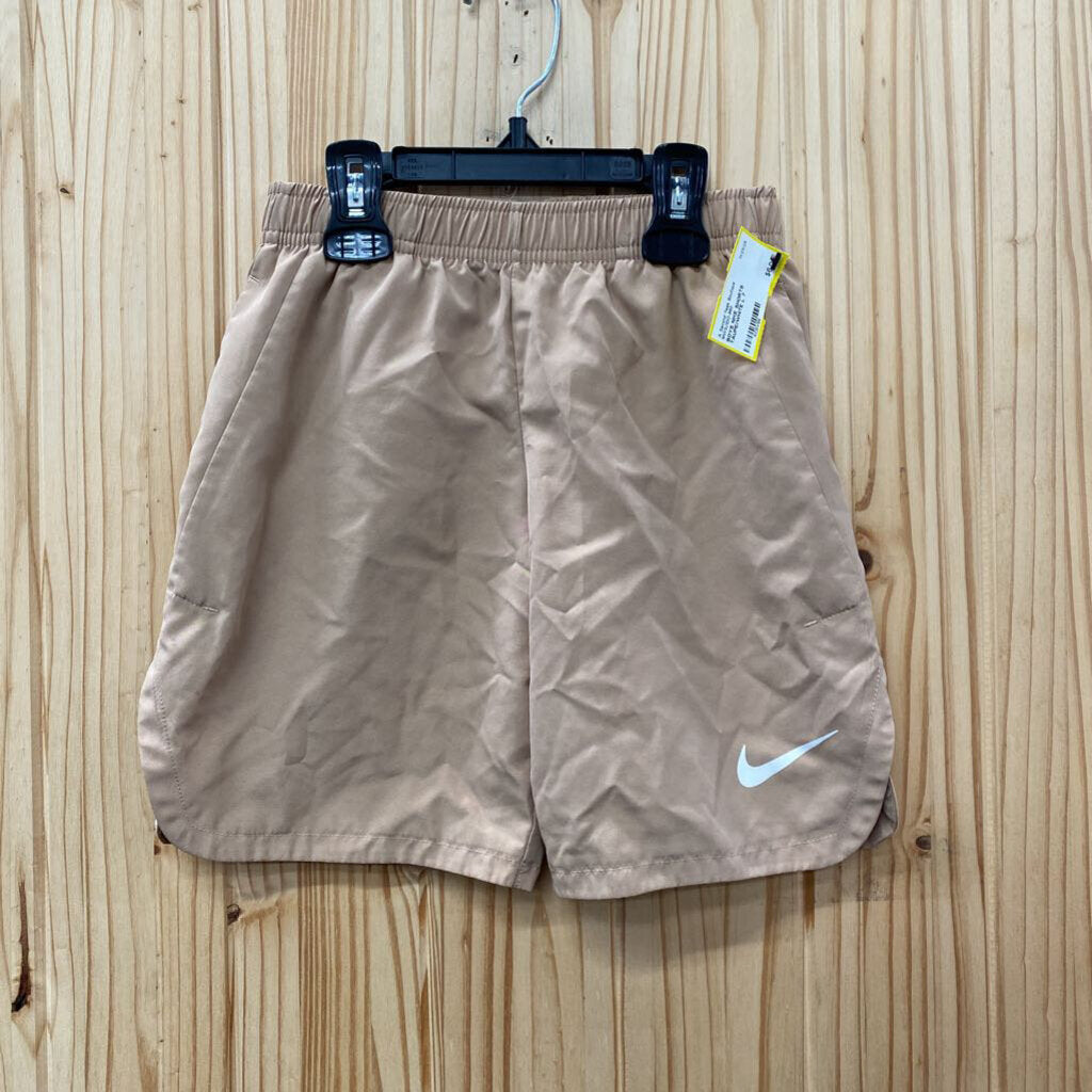 BOYS NIKE SHORTS TAUPE/WHITE L 7