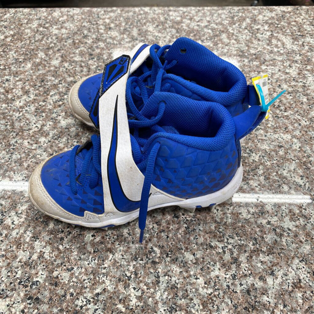 BOYS NIKE CLEETS ROYAL BLUE/WHITE 11C