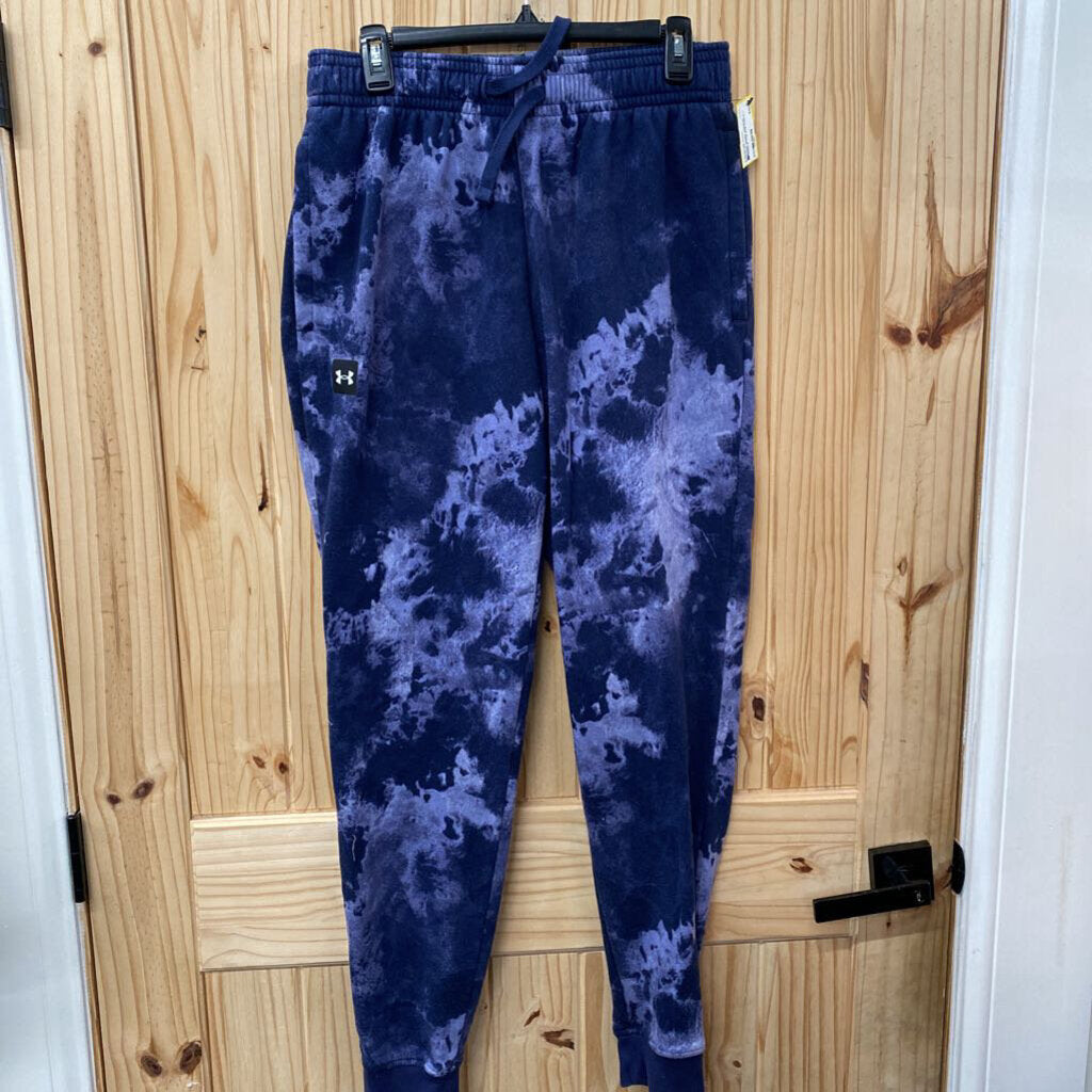 MENS UNDER ARMOUR DK PURPLE TYE DYE PANTS L
