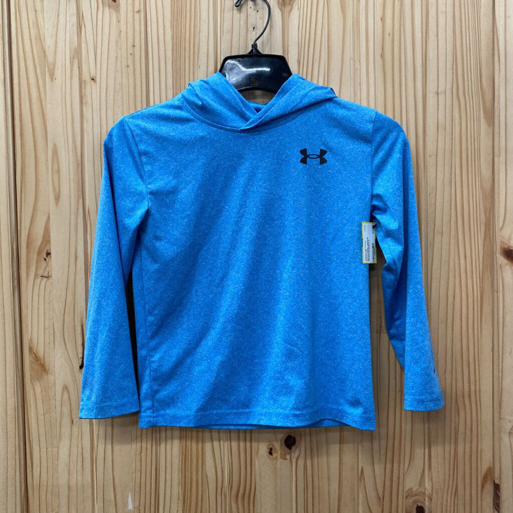 BOYS UNDER ARMOUR HOODIE BLUE/BLK 6