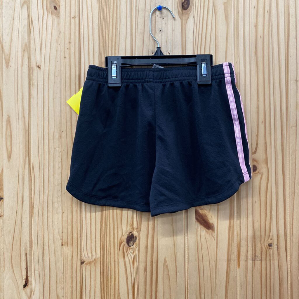 GIRLS ADIDAS SHORTS PINK/BLK M 10/12