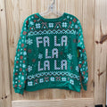 WOMENS FA LA LA LA GREEN/WHITE SWEATSHIRT XL