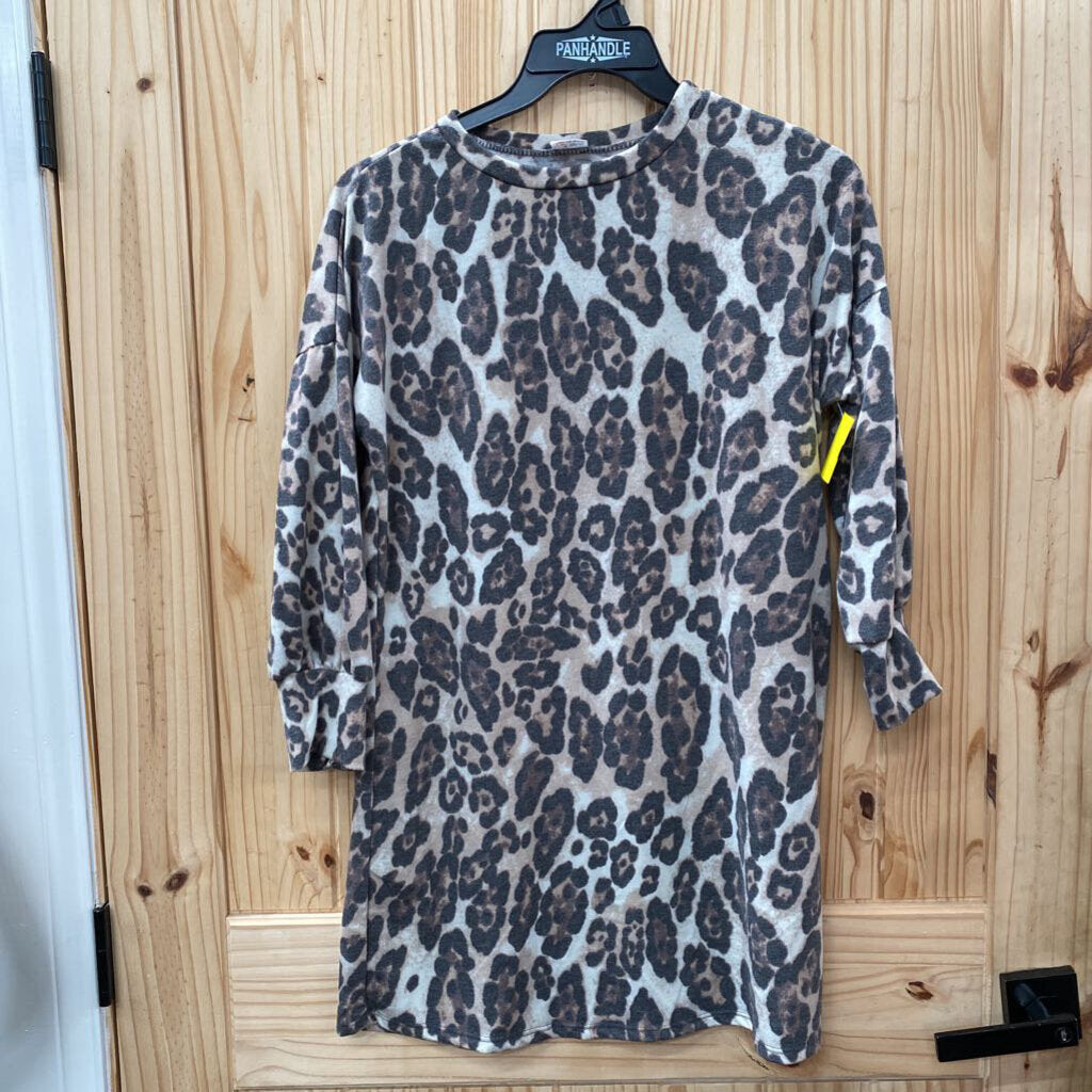 WOMENS ZIG ZAG LEOPARD LS TOP M
