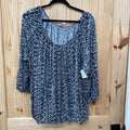 WOMENS MICHAEL KORS BLK/WHITE CASUAL TOP XL