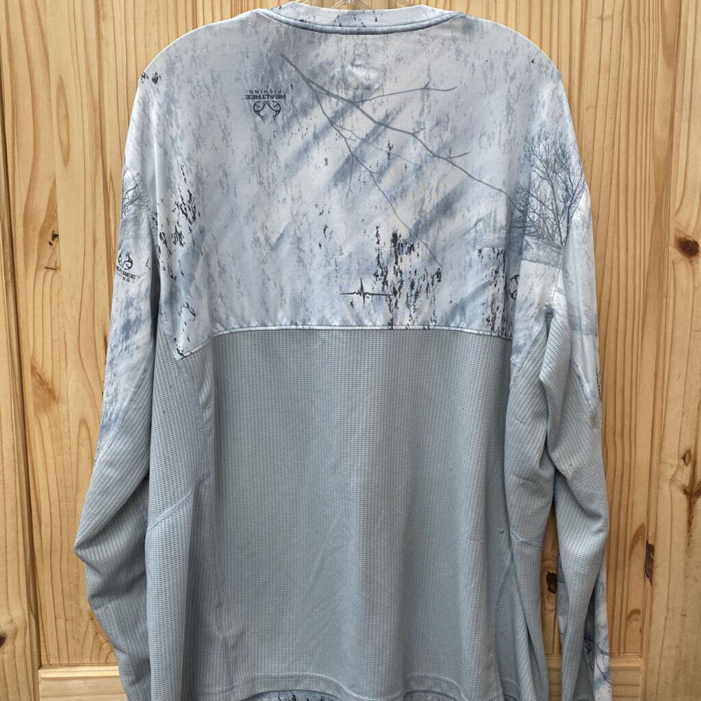MENS HABIT LS LT GREY SHIRT XL
