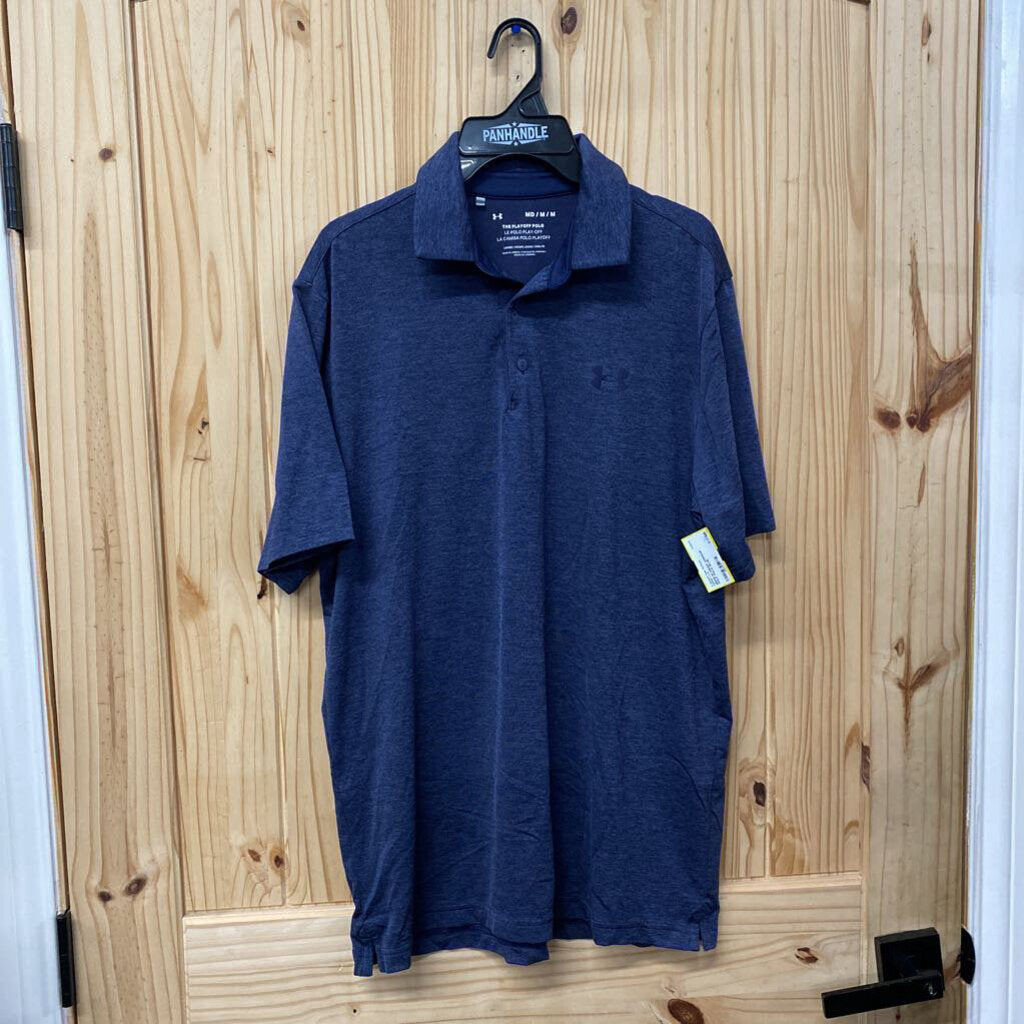 MENS M UNDER ARMOUR GOLF POLO BLUE