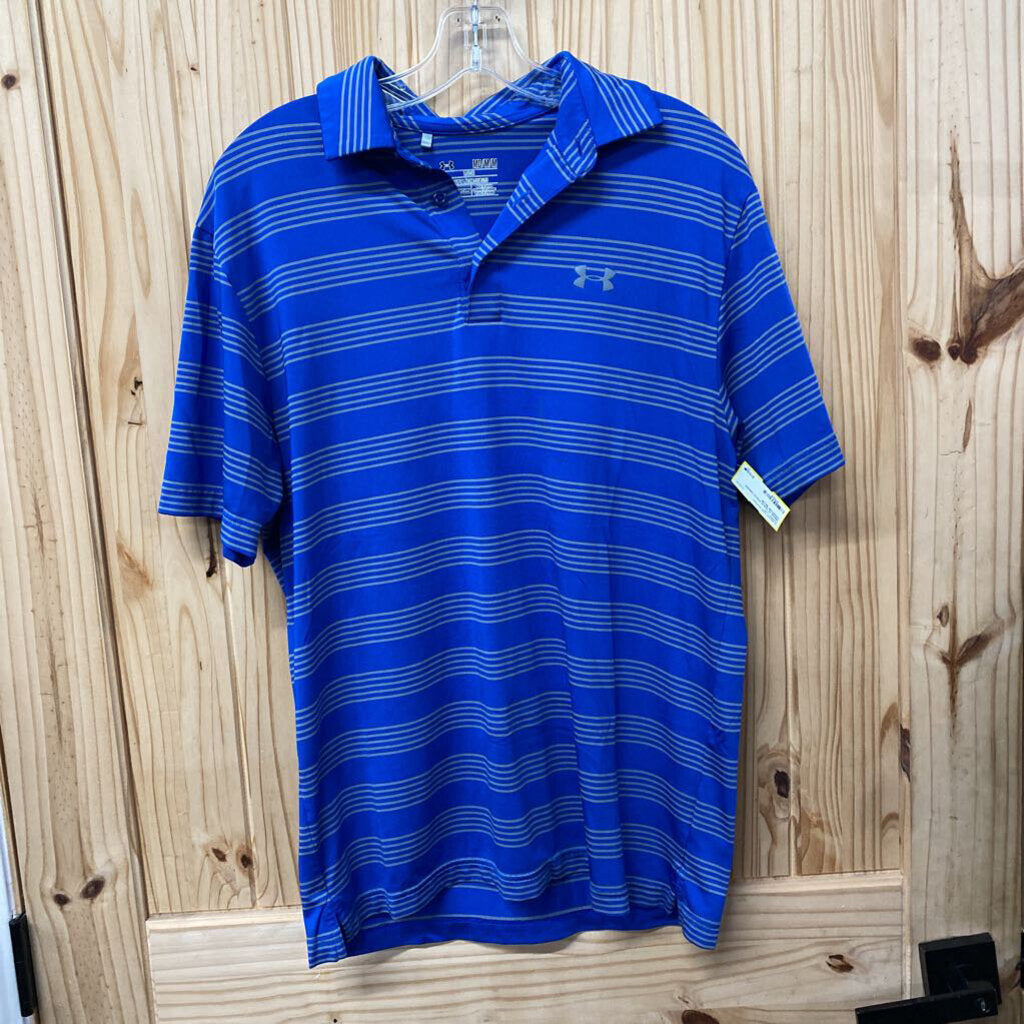 MENS M GOLF POLO UNDER ARMOUR BLUE