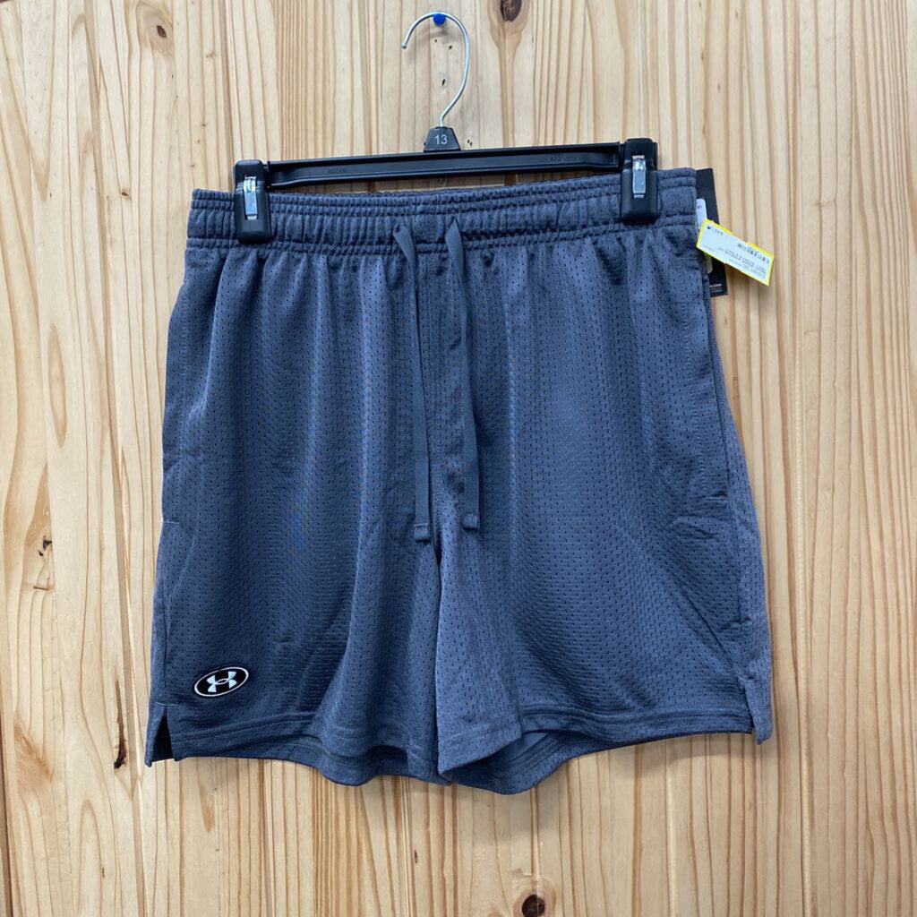 MENS UNDER ARMOUR DK GREY SHORTS S NWT