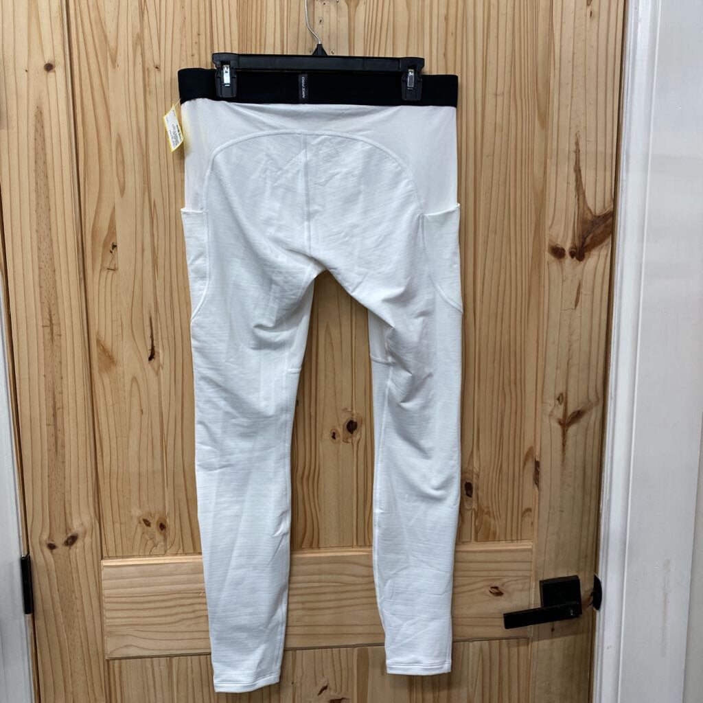 MENS NIKE PRO COMPRESSION PANTS WHITE/BLK XL NWT