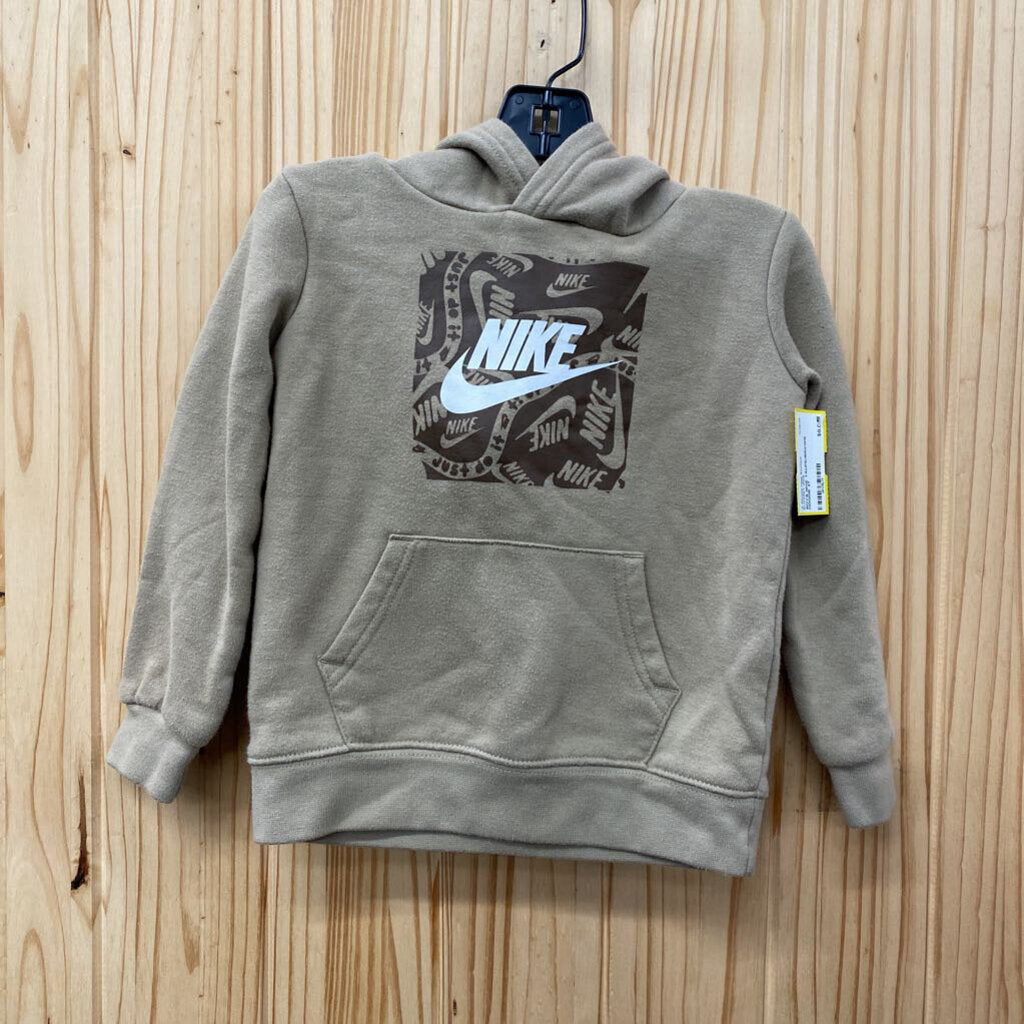 BOYS NIKE TAUPE/BROWN HOODIE 3T