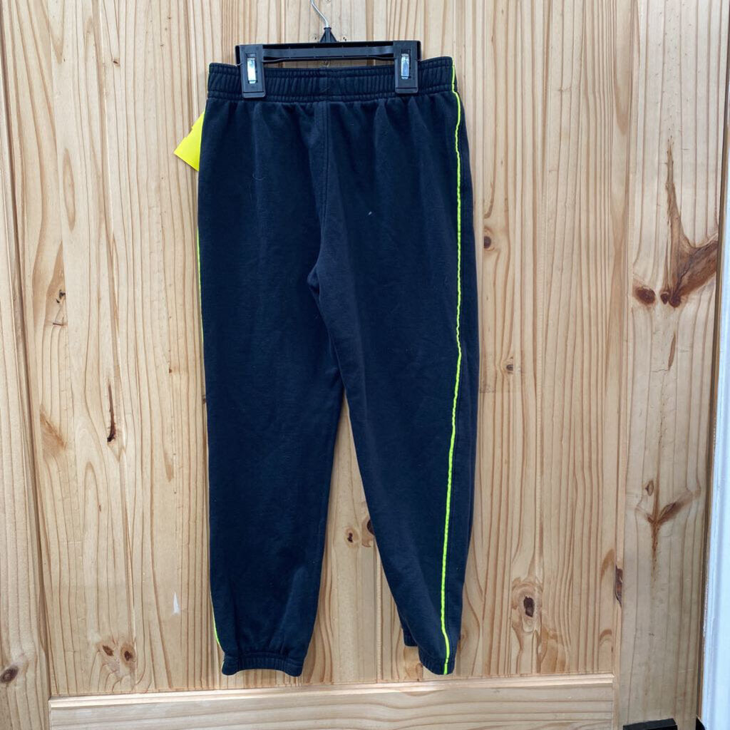 BOYS UNDER ARMOUR PANTS BLK/LIME GREEN 7