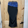 WOMENS SHEIN DENIM LIKE/BLK SKIRT 1XL