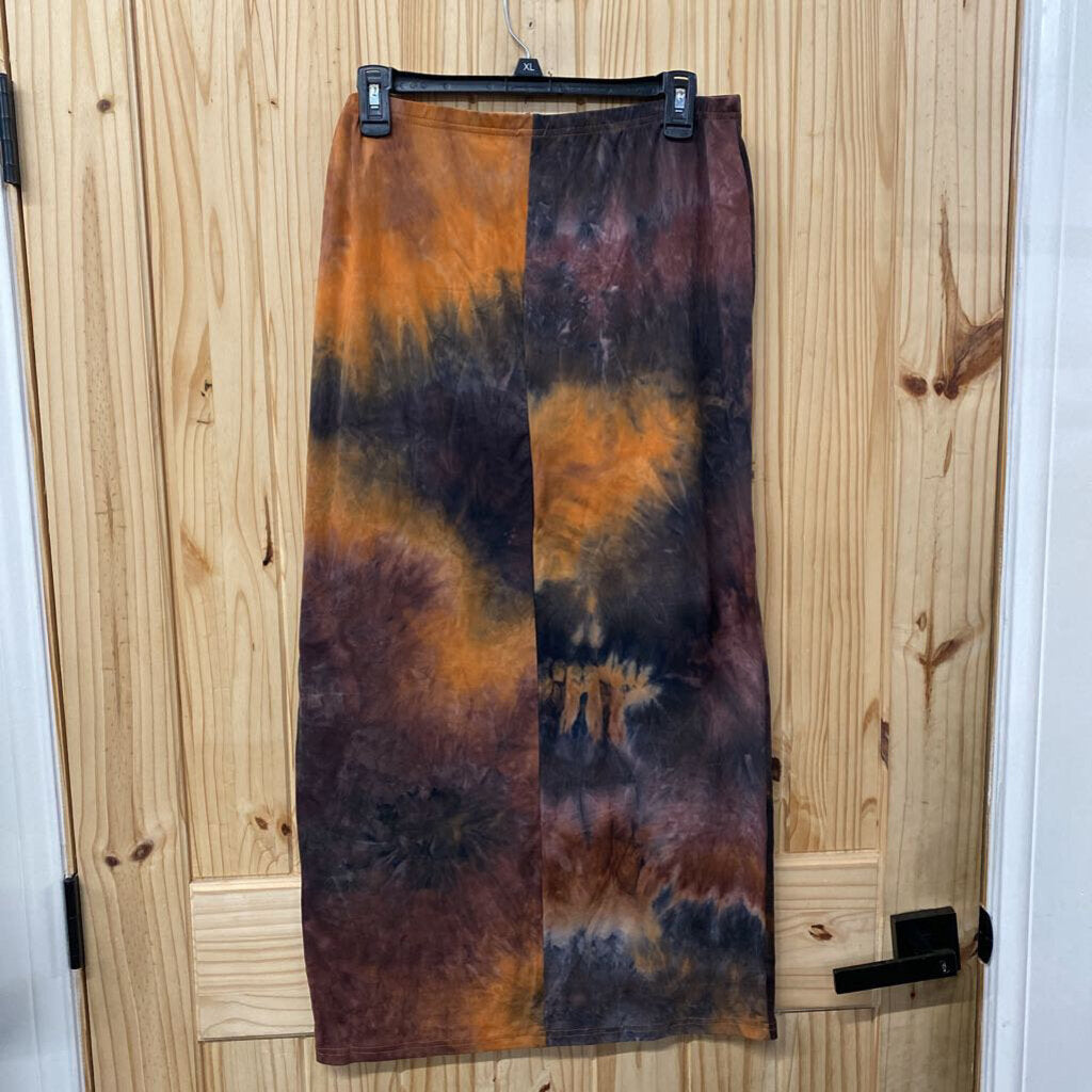 WOMENS SHEIN SKIRT BROWN/WINE/BLK 1XL