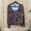 WOMENS SHEIN LEOPARD CASUAL TOP 1XL