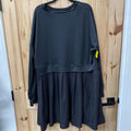 WOMENS BLK LS DRESS 4XL
