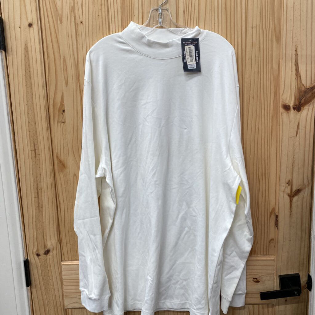 MENS ROUND TREE & YORKE LS WHITE SHIRT 3XT TALL NWT