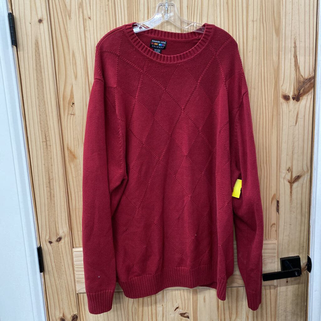 MENS ALEXANDER JULIAN WINE SWEATER 3XLT TALL