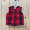 BOYS WONDER KIDS RED/BLK HOODED VEST 2T
