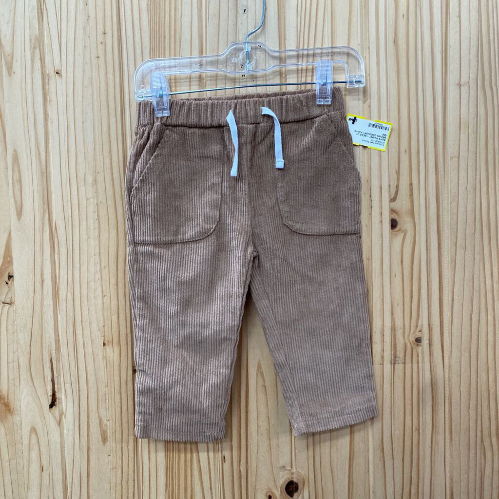 BOYS RANNIT + BEAR LT BROWN CORDUORY PANTS 12M