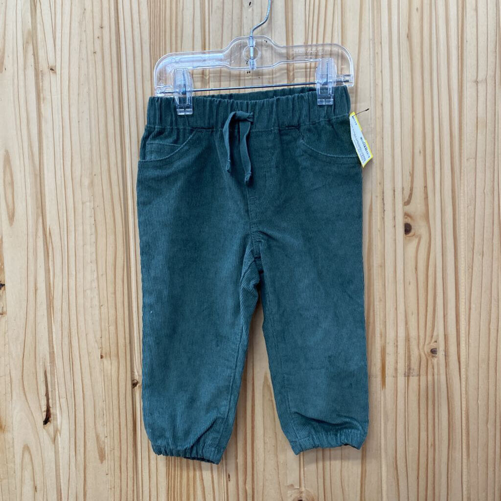 BOYS CARTERS OLIVE GREEN CORDUORY PANTS 12M