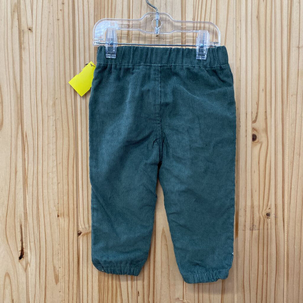 BOYS CARTERS OLIVE GREEN CORDUORY PANTS 12M