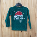 SANTA'S HELPER LS DK GREEN SHIRT S 5/6