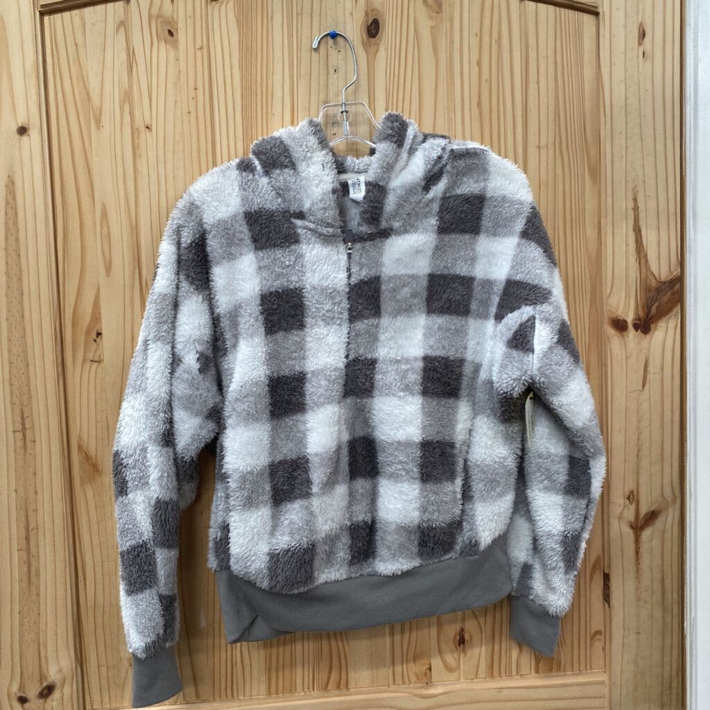 WOMENS ATHLETIC COLLECTION GREY/WHITE FLEECE JACKET M