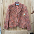 WOMENS SAG HARBOR PINK/MULTI COLOR CASUAL BLAZER 10