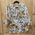 WOMENS PERSEPTION CONCEPT IVORY FLORAL TOP XL