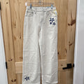 GIRLS EPIC THREAD LT DENIM JEANS W/STARS 16 WIDE LEG NWT
