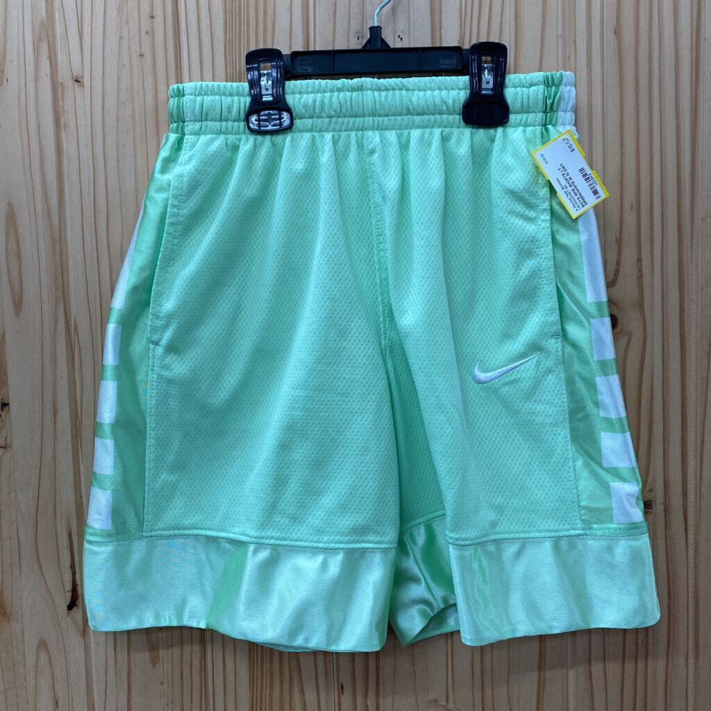 BOYS NIKE SHORTS LT GREEN/WHITE M 10 NWT