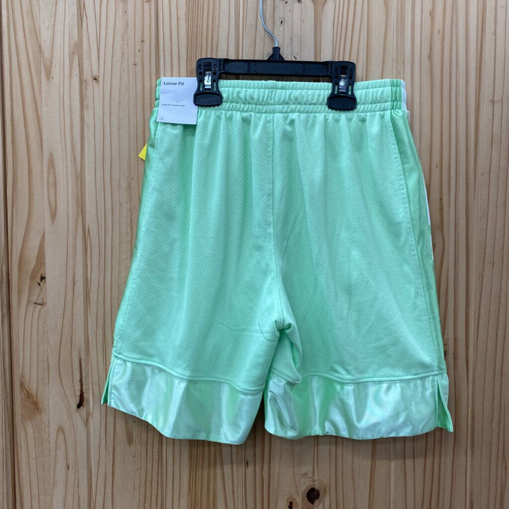 BOYS NIKE SHORTS LT GREEN/WHITE M 10 NWT