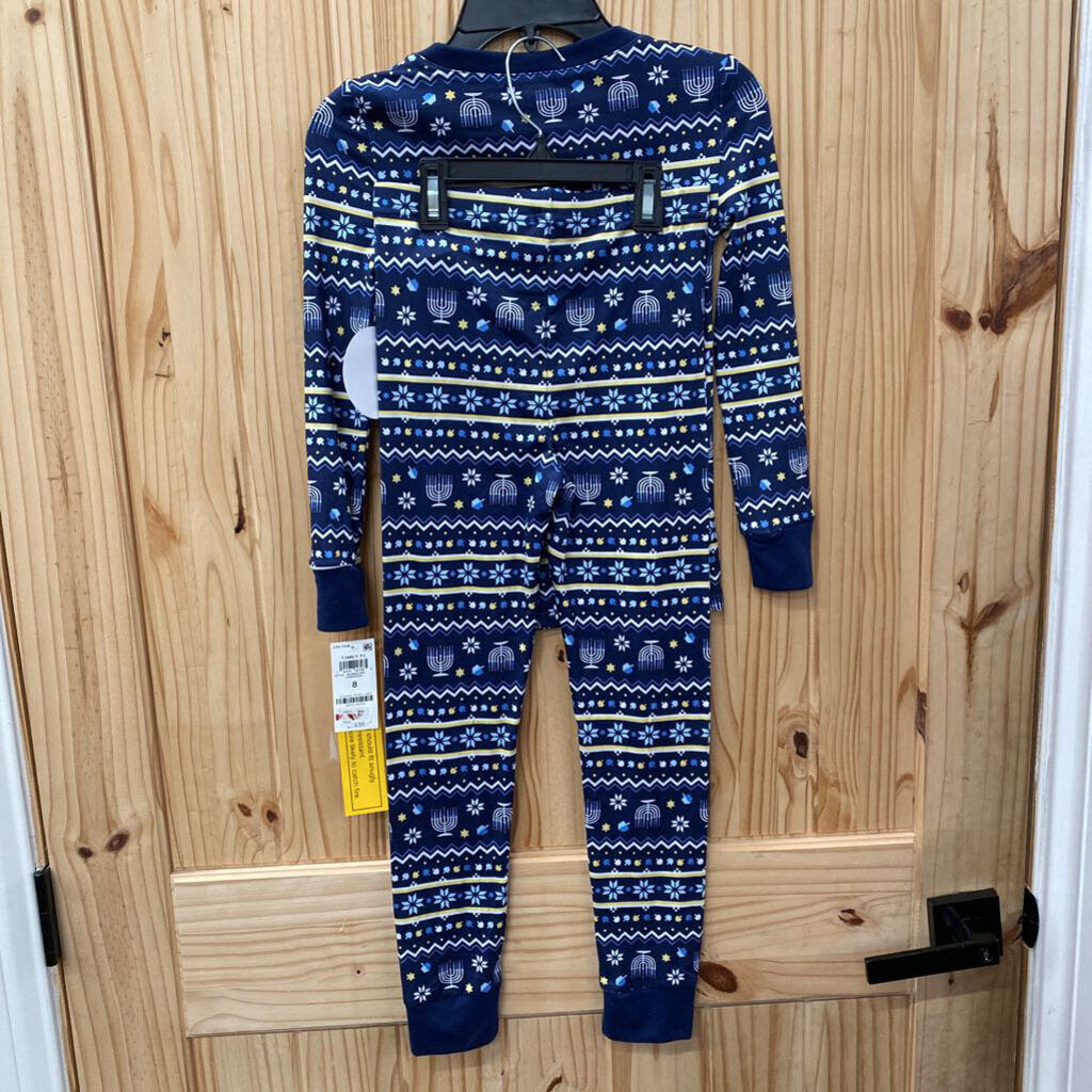 BOYS HOLIDAY LANE 2PC PAJAMA SET NAVY BLUE 8 NWT