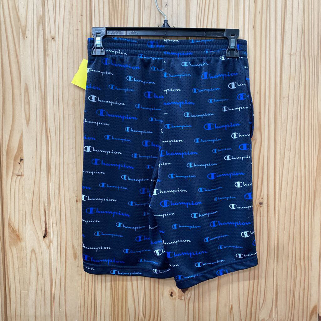 BOYS CHAMPIONS SHORTS BLK/BLUE 14