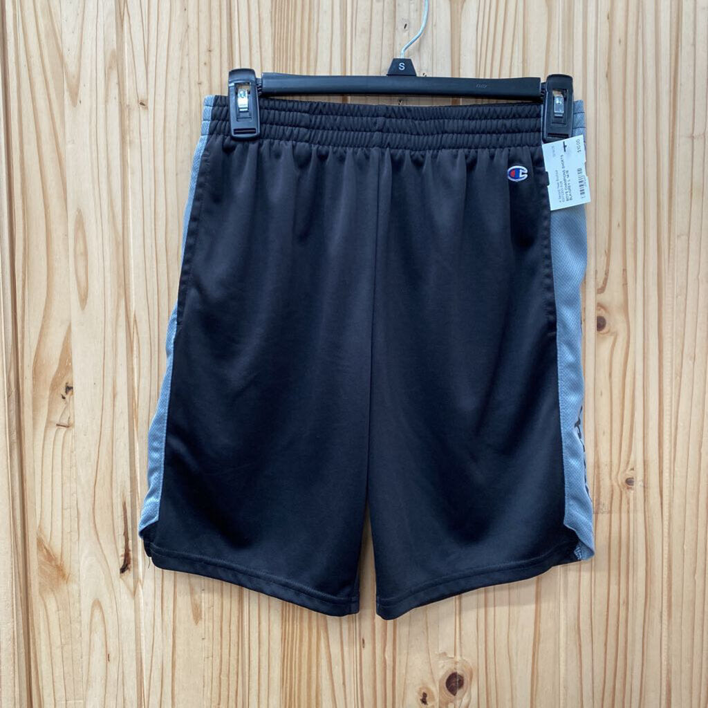 BOYS CHAMPIONS SHORTS BLK/GREY L 14/16