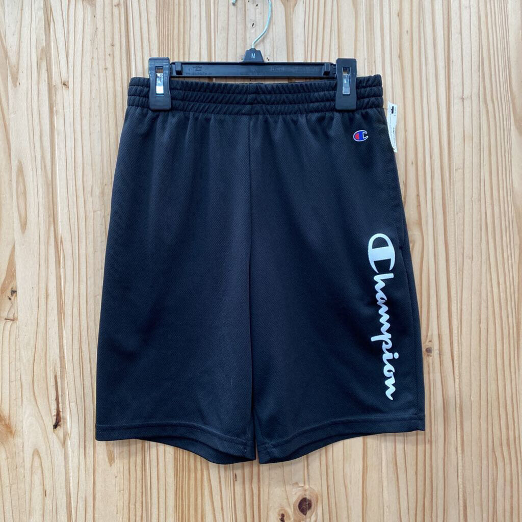 BOYS CHAMPIONS SHORTS BLK/WHITE 14/16
