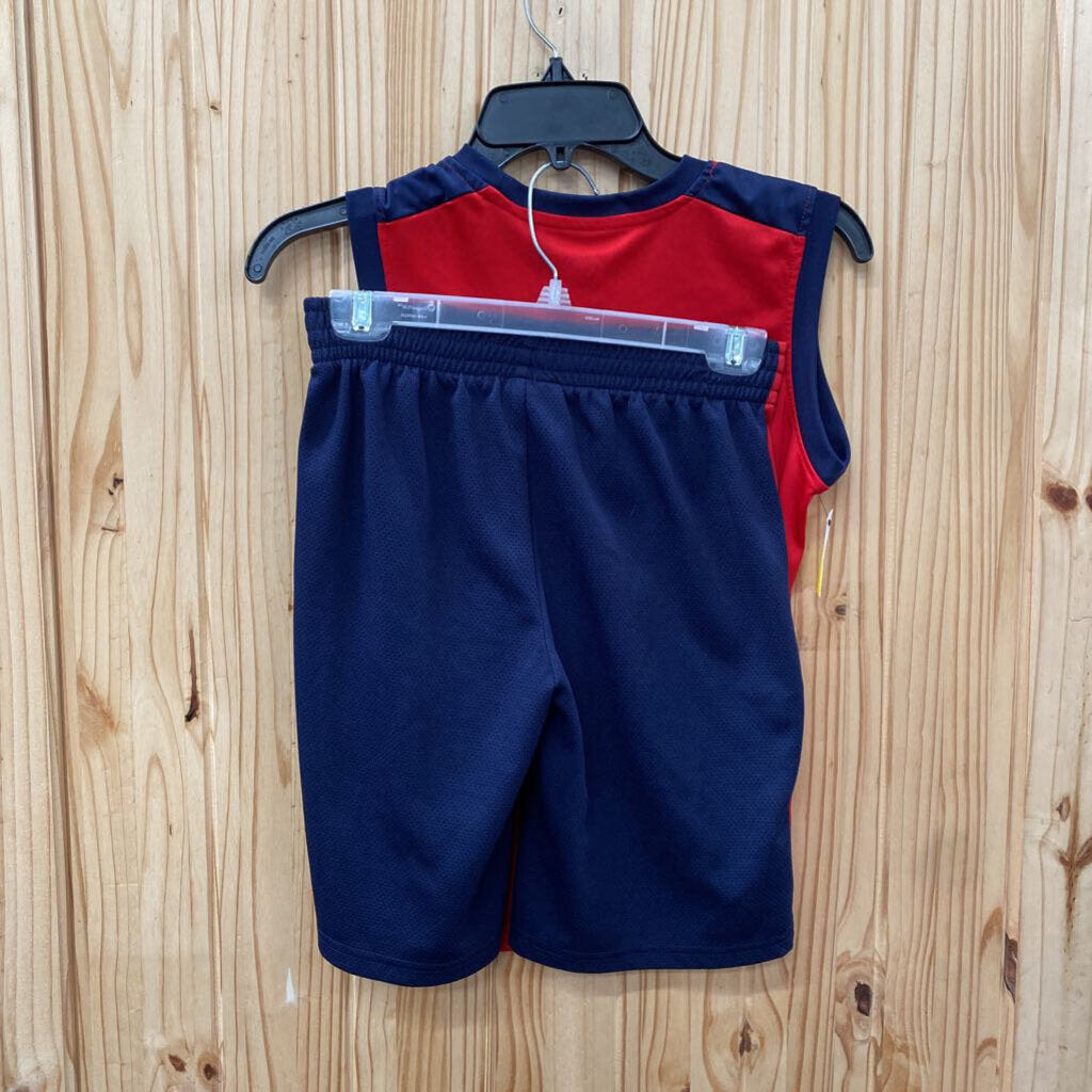 BOYS BODY GLOVE 2PC SET RED/NAVY BLUE M 10/12