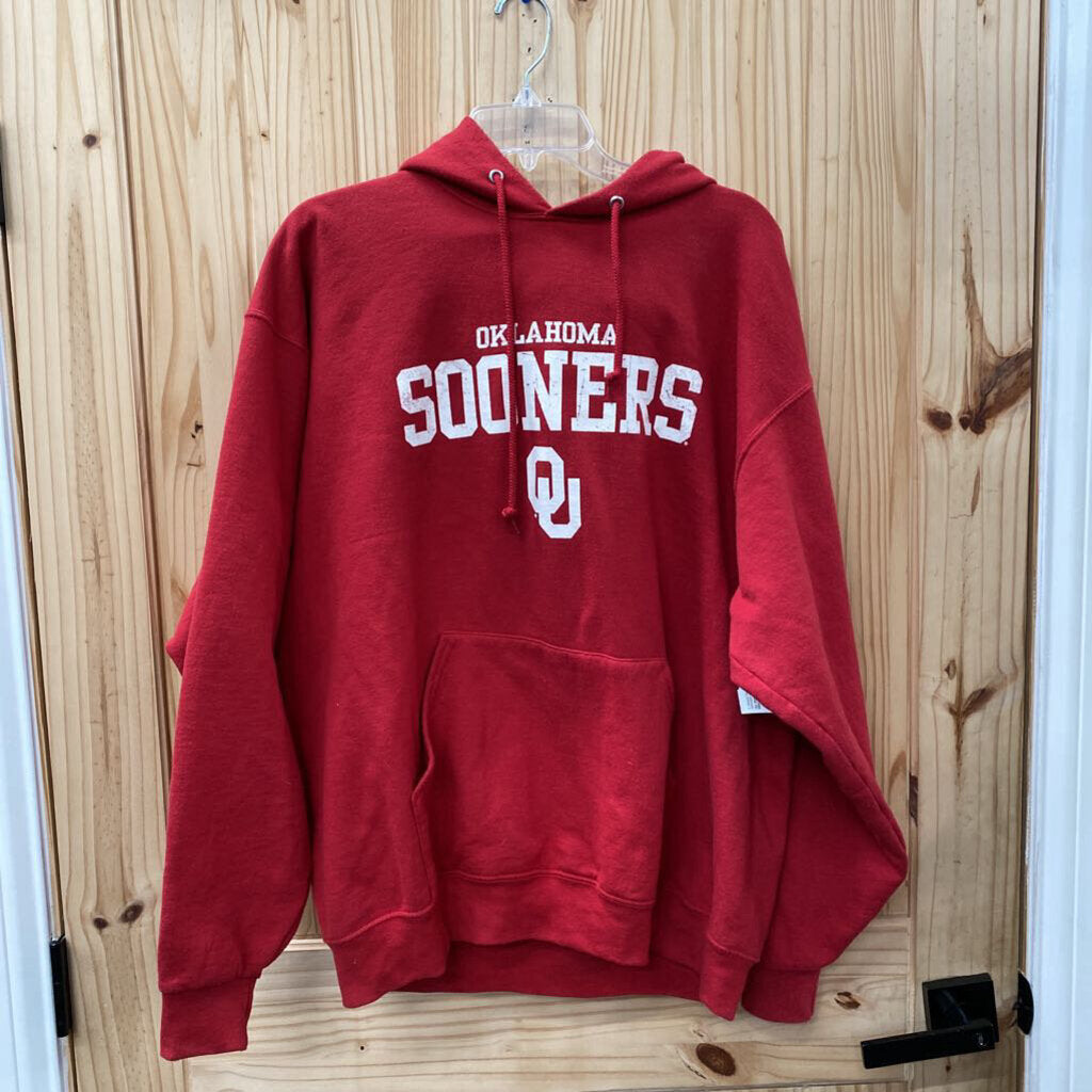 OU SOONERS HOODIE RED/WHITE L