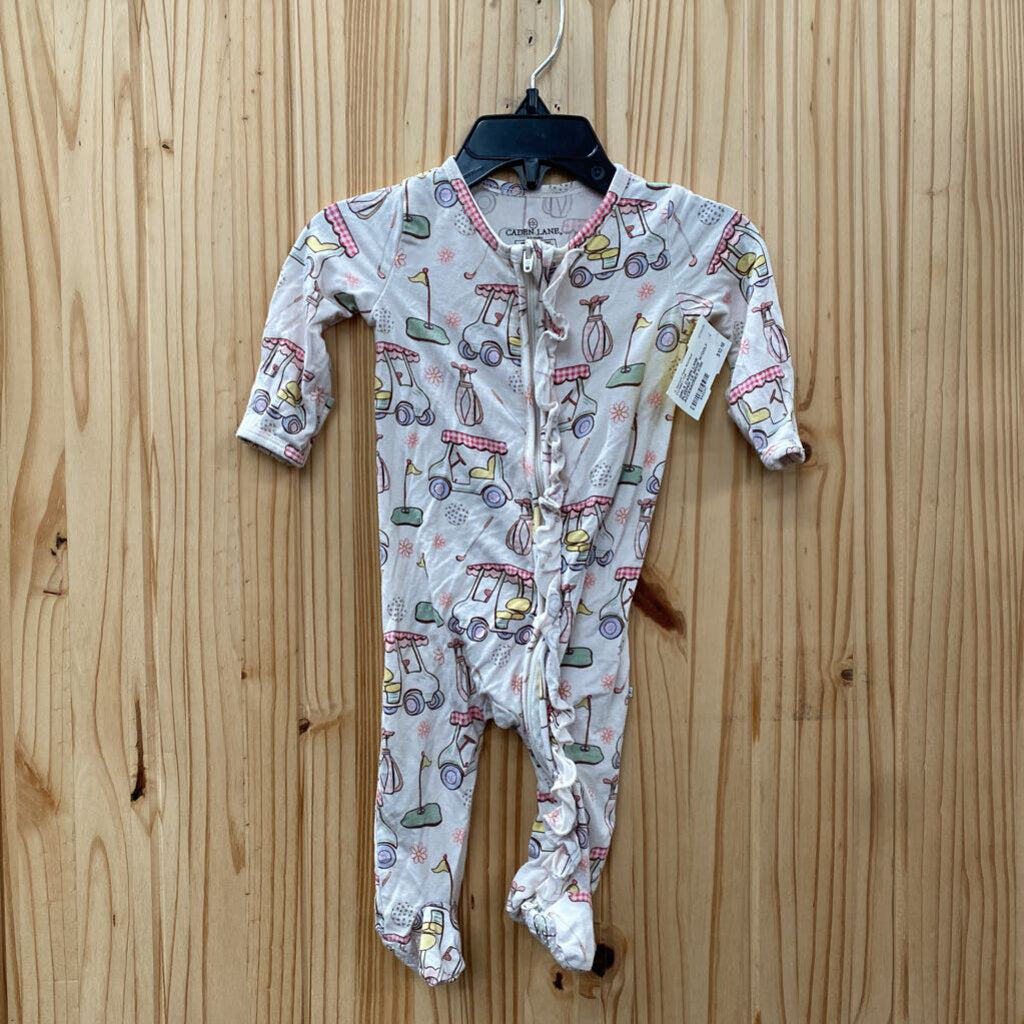 GIRLS CADEN LANE SLEEPER LE BEIGE W/GOLF ACCESSORIES 0/3M