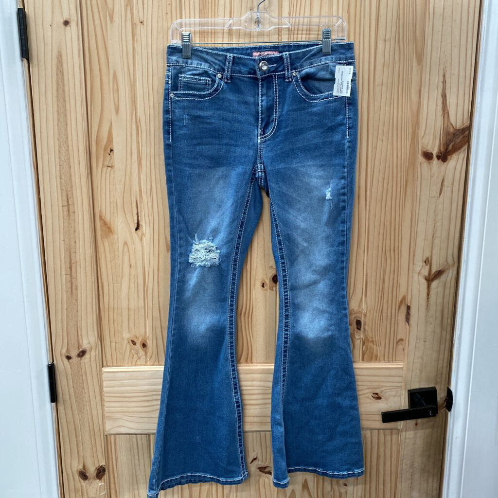 WOMENS TRUE LEECH DENIM DIST. JEANS 9/10