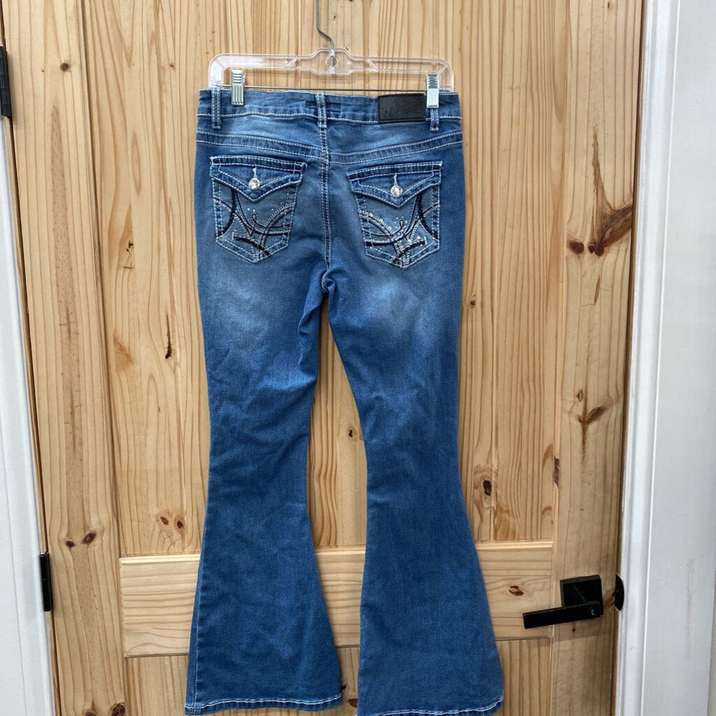 WOMENS TRUE LEECH DENIM DIST. JEANS 9/10